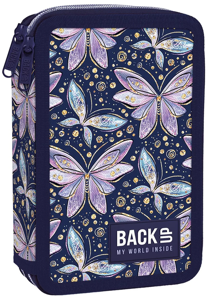 Penar cu Rechizite BackUp DW Butterflies cu 2 Fermoare