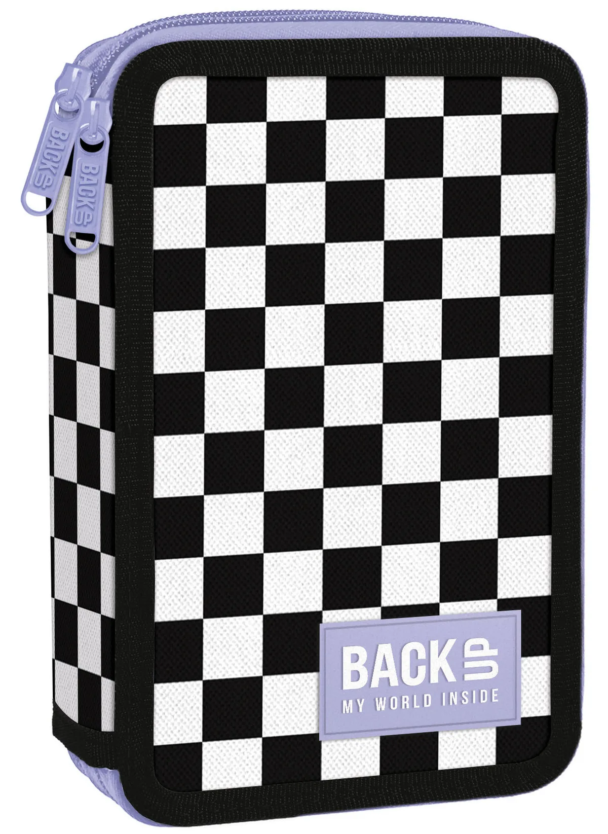 Penar cu Rechizite BackUp DW Colored Chess cu 2 Fermoare