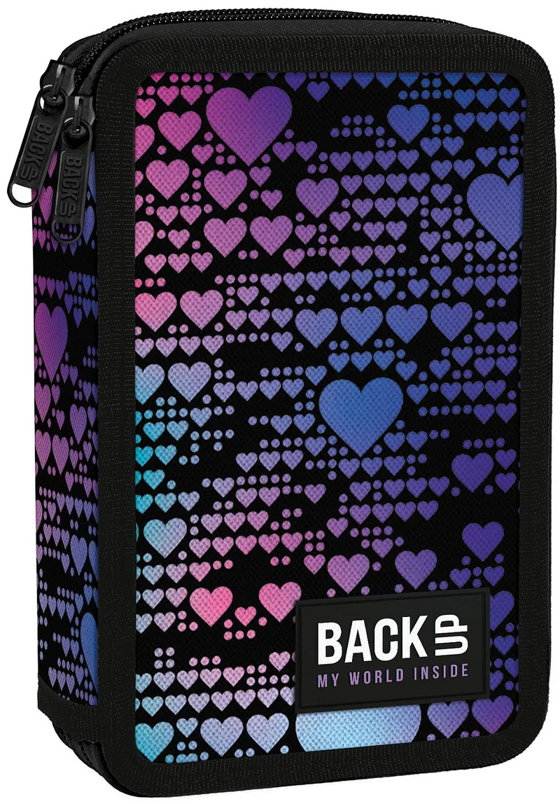 Penar cu Rechizite BackUp DW Hearts cu 2 Fermoare