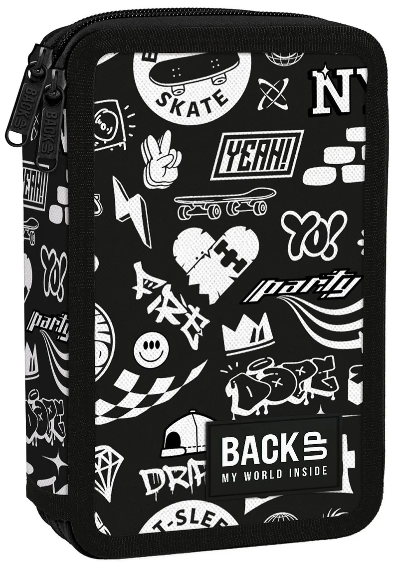 Penar cu Rechizite BackUp DW Skate cu 2 Fermoare