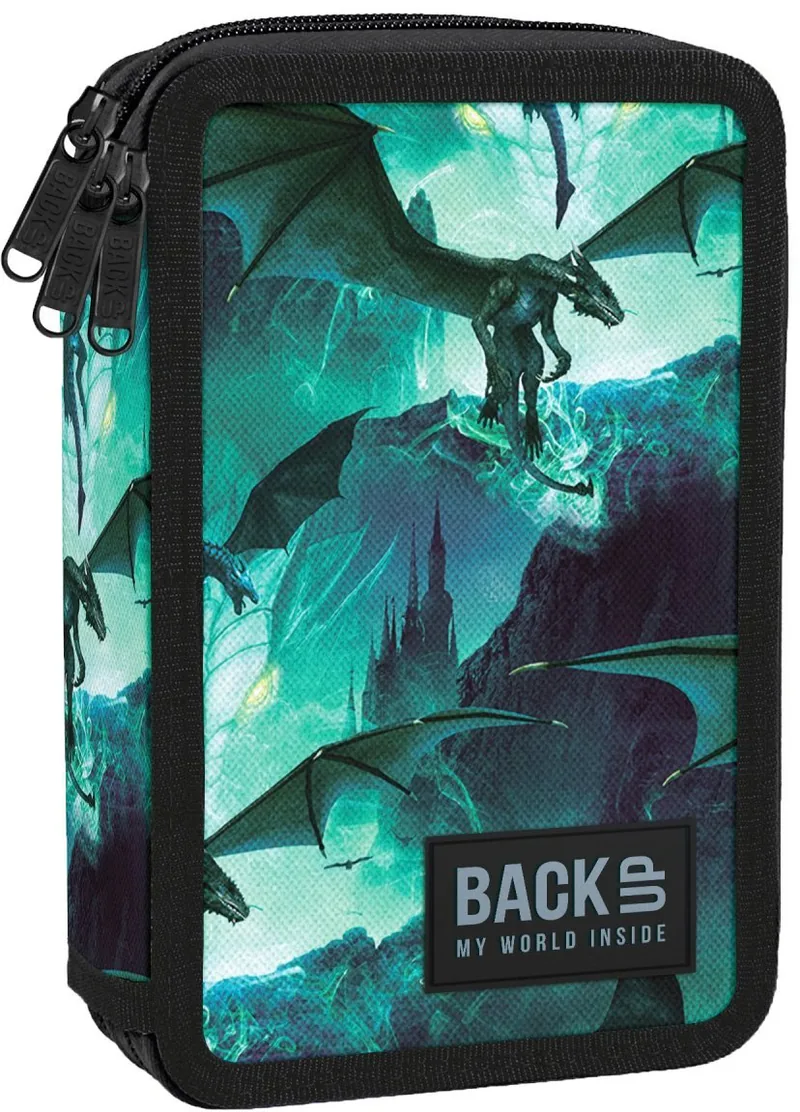 Penar cu Rechizite BackUp EW Dragons 3 Fermoare