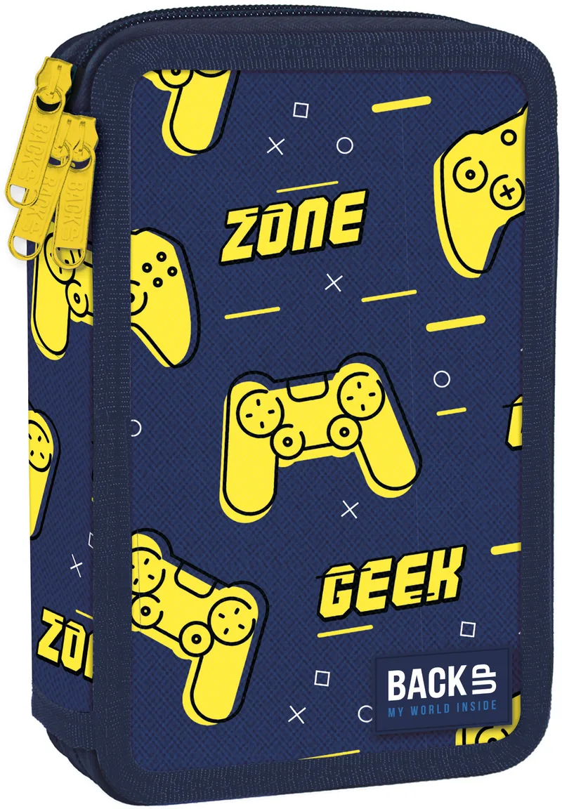 Penar cu Rechizite BackUp EW Game Zone cu 3 Fermoare