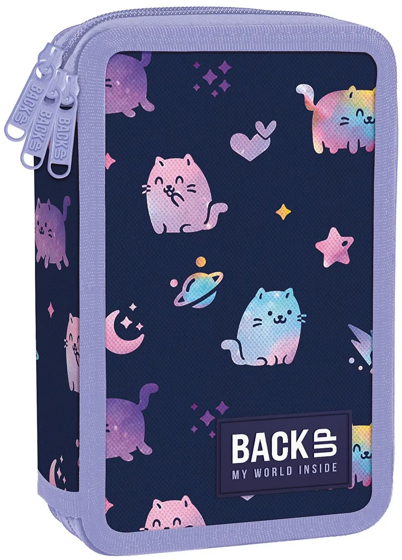 Penar cu Rechizite BackUp EW Moon Cats cu 3 Fermoare