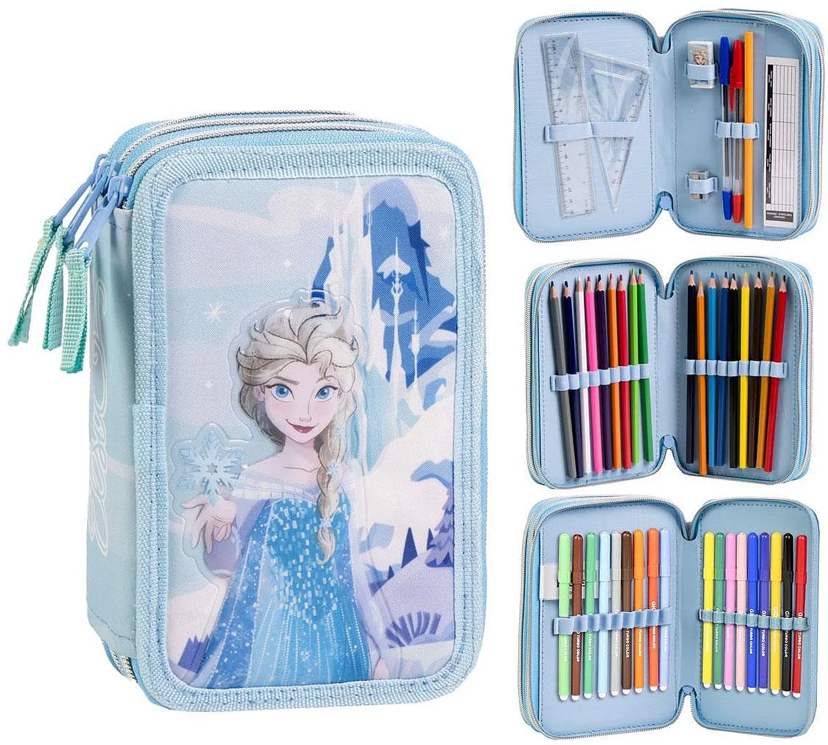 Penar cu Rechizite Cerda Frozen Giotto 3 Fermoare