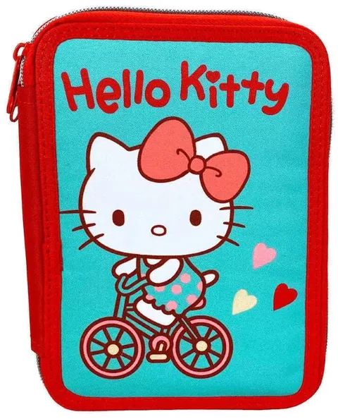 Penar cu Rechizite GIM Hello Kitty Sweetheart 2 Fermoare