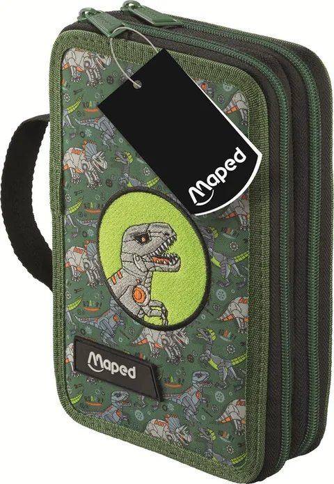 Penar cu Rechizite Maped Dinosaur 2 Fermoare