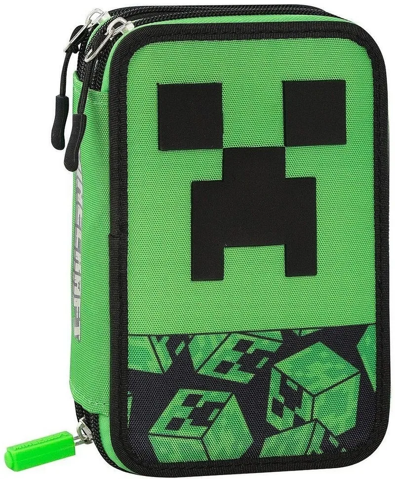 Penar cu Rechizite Panini Minecraft Creepers 3 Fermoare