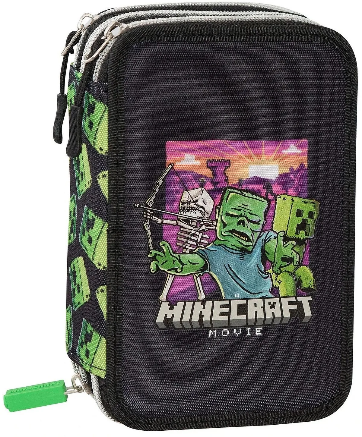 Penar cu Rechizite Panini Minecraft Movie 3 Fermoare