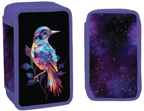 Penar cu Rechizite S. Cool Birdy 3 Fermoare 38 Piese