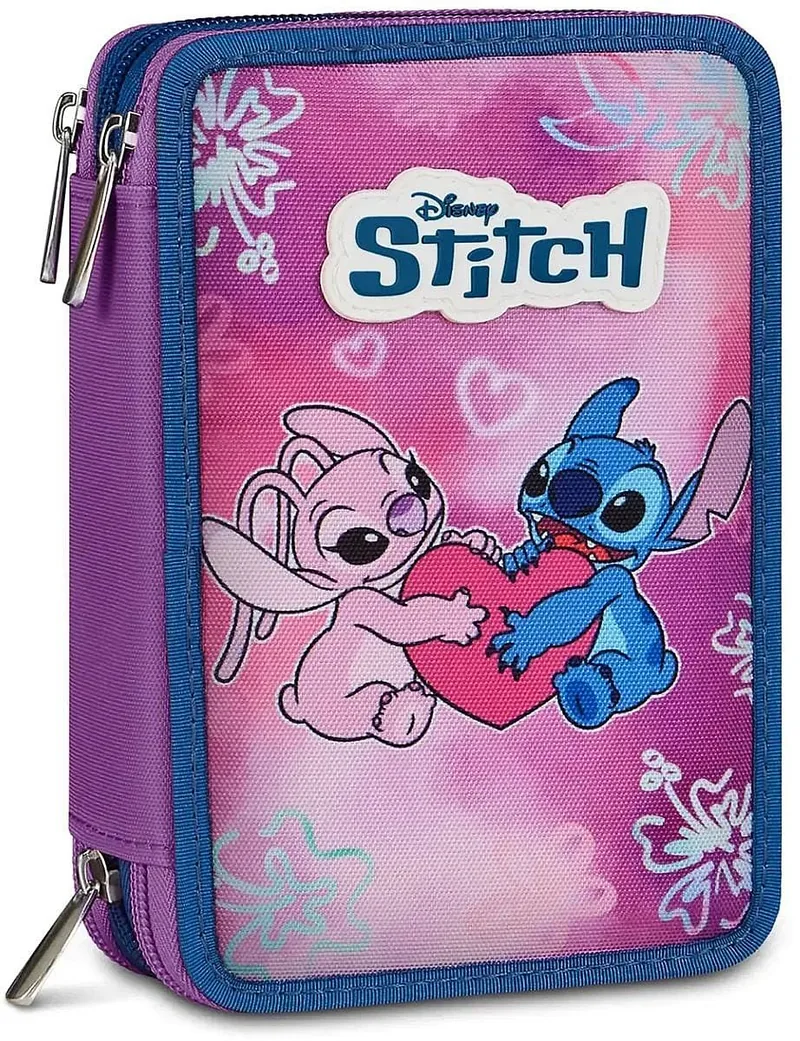Penar cu Rechizite Seven Lilo & Stitch 3 Fermoare
