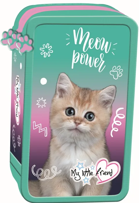 Penar cu Rechizite St. Majewski My Little Friend Kitty Party 3 Fermoare