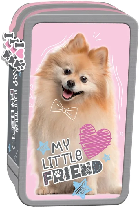 Penar cu Rechizite St. Majewski My Little Friend Sweet Pomeranian 3 Fermoare