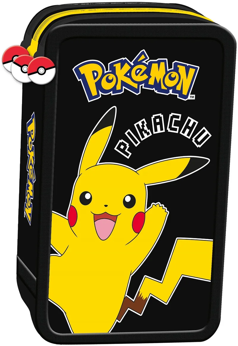 Penar cu Rechizite St. Majewski Pokemon cu 3 Fermoare