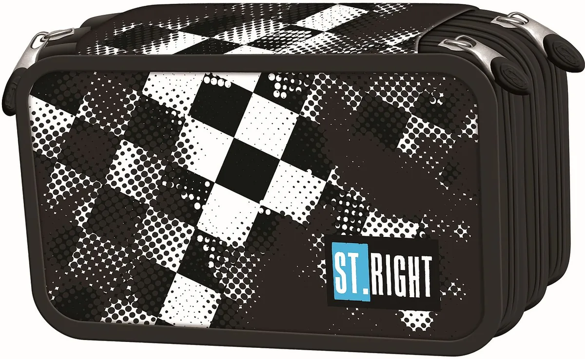 Penar cu Rechizite St. Right Race Check 3 Fermoare