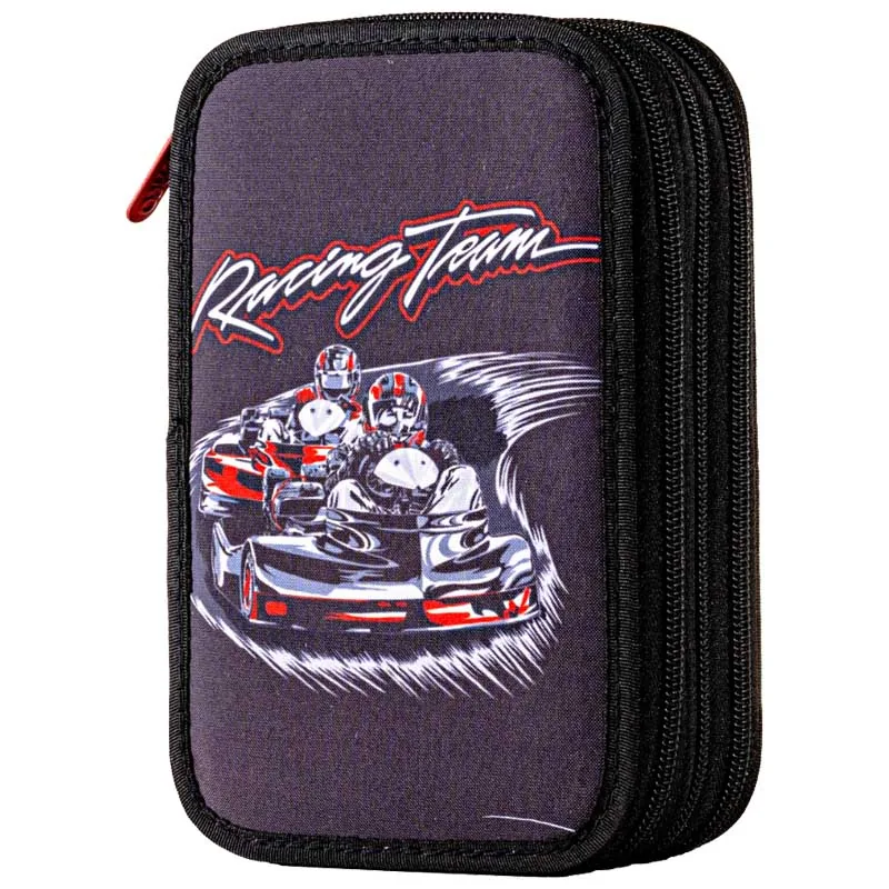 Penar Daco Circuit Kart 3 Fermoare 19.5x13x7cm Negru Rosu
