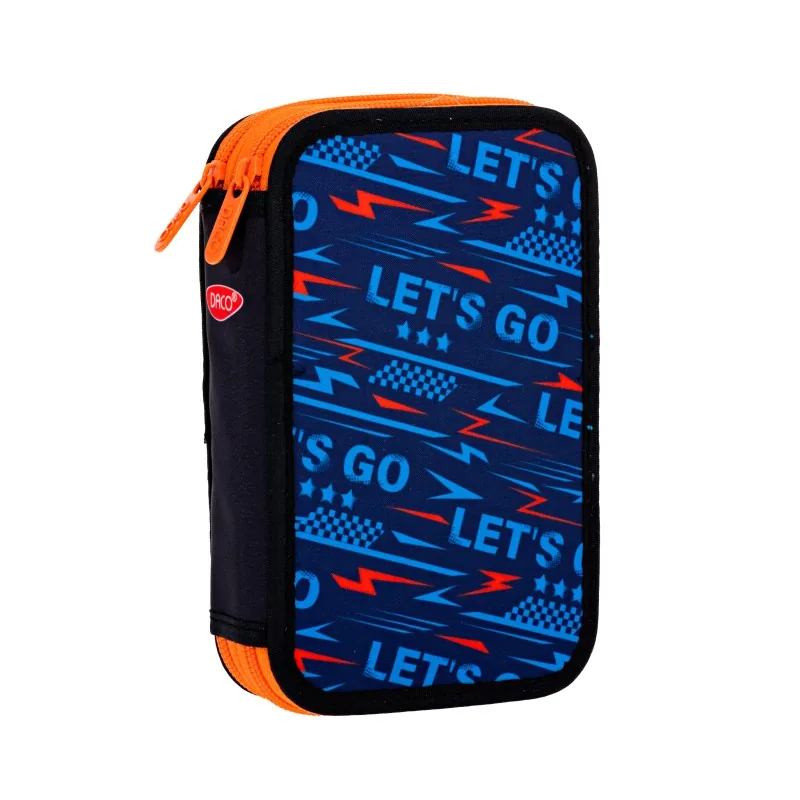 Penar Daco Let's Go 2 Fermoare Neechipat 19.5x13x5cm Albastru Portocaliu Neon
