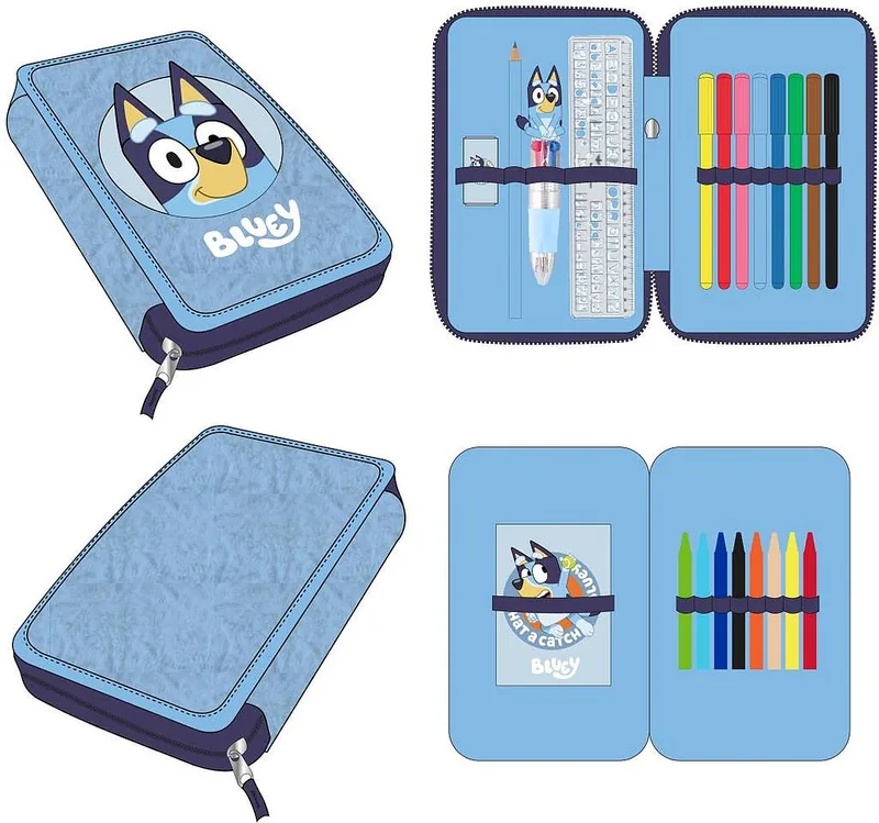 Penar Echipat Cerda Bluey 2 Compartimente cu Fermoar