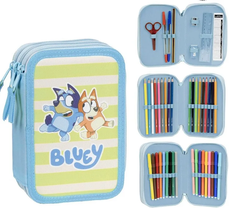 Penar Echipat Cerda Bluey 3 Compartimente cu Fermoar