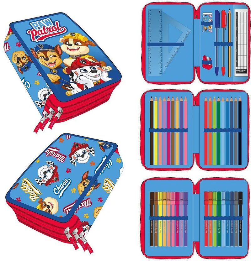Penar Echipat Cerda Paw Patrol 3 Compartimente cu Fermoar