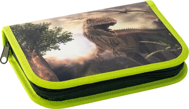 Penar Echipat Eberhard Faber Dinozauri 39 Piese Cu Fermoar Verde