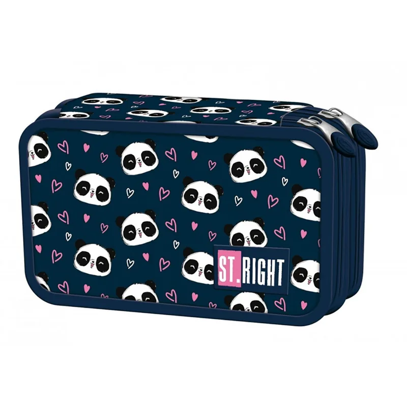 Penar Echipat St. Majewski Love Panda 2 Compartimente Bleumarin