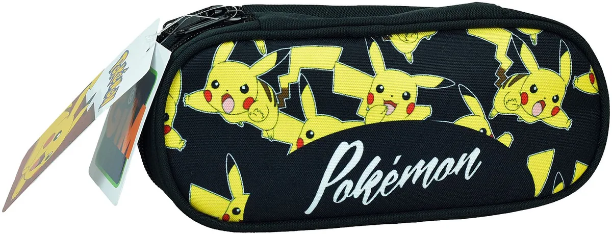 Penar GIM Pokemon Pikachu Oval 2 Fermoare Negru
