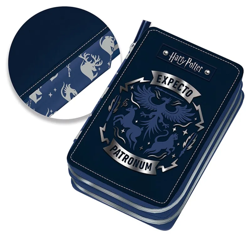 Penar Graffiti Harry Potter Expecto Patronum cu Accesorii 2 Fermoare