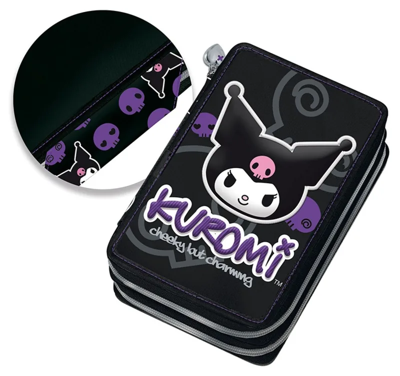 Penar Graffiti Kuromi Jolt cu Accesorii 2 Fermoare