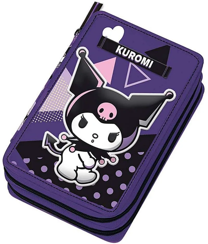 Penar Graffiti Kuromi Popart Cu Accesorii 2 Fermoare
