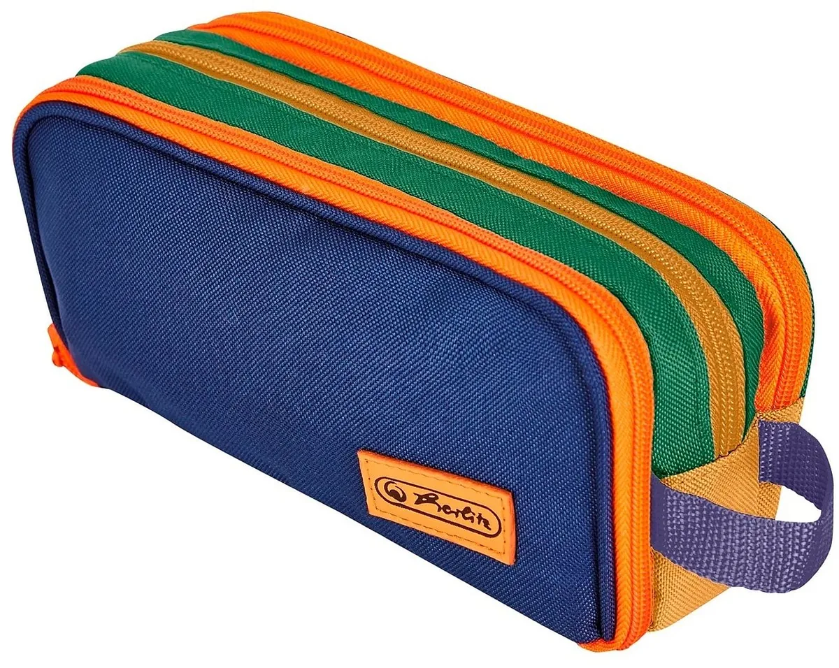 Penar Herlitz Neon Uni Colorful cu Mâner 3 Fermoare