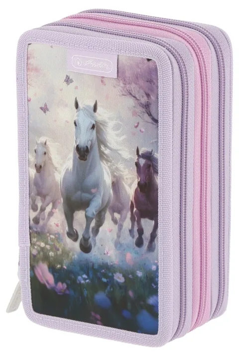 Penar Herlitz Whisper Mane cu Rechizite 3 Fermoare