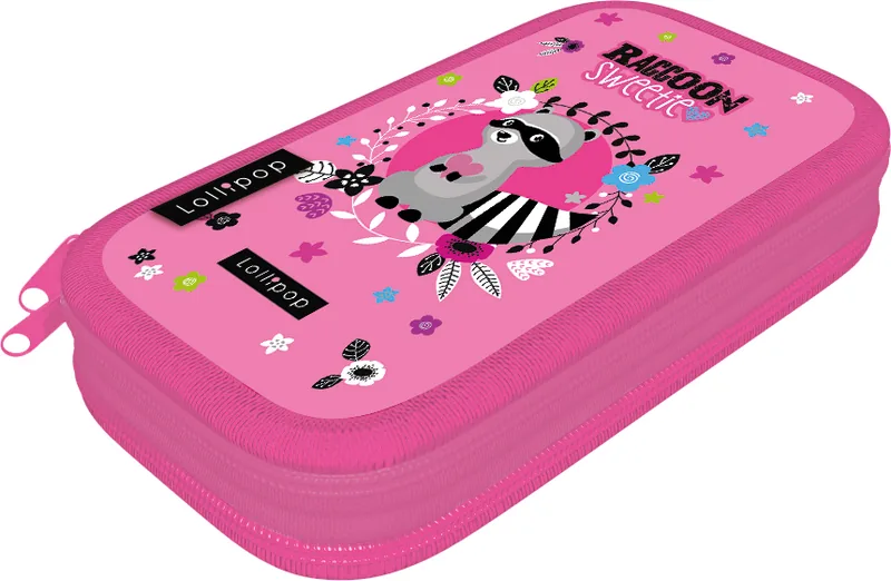 Penar Lizzy Card Lollipop Raccoon cu 2 Fermoare