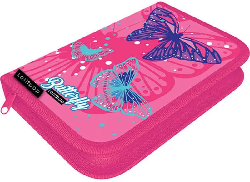 Penar Lizzy Card Pink Butterfly cu 1 Fermoar