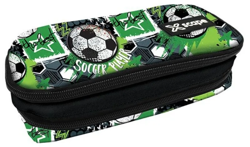 Penar Oval Graffiti Xscape Football Soccer 2 Fermoare Albastru Inchis