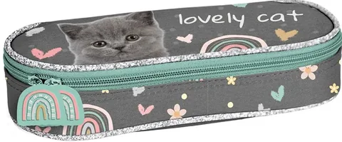 Penar Oval Paso Lovely Cat cu 1 Fermoar