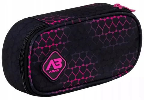 Penar Scolar Astra Pink Hearts Oval 1 Fermoar