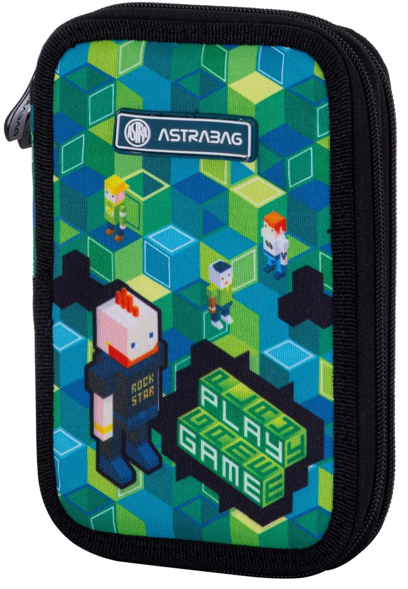 Penar Școlar Astra Play Game 2 cu 2 Fermoare Minecraft