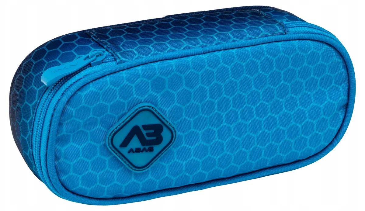Penar Scolar Astra Puzzle Blue Ombre 1 Compartiment cu Fermoar Oval
