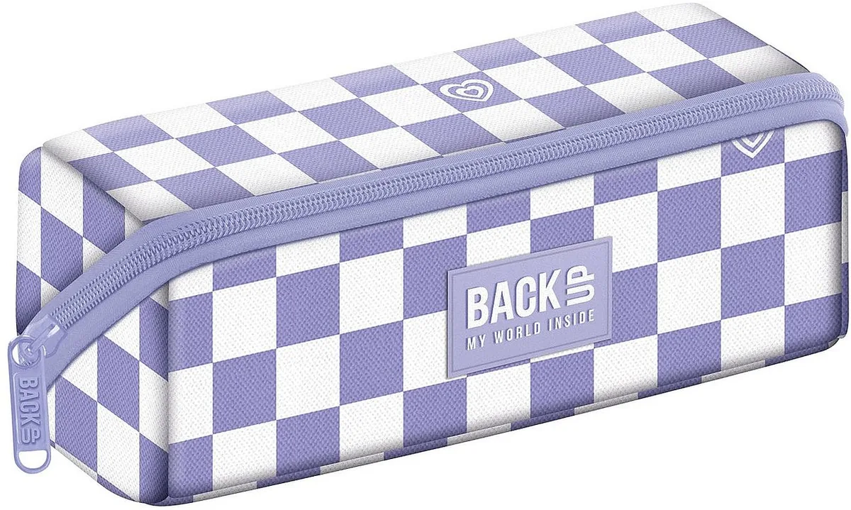Penar Școlar BackUp 8 K Violet Checkerboard 1 Fermoar