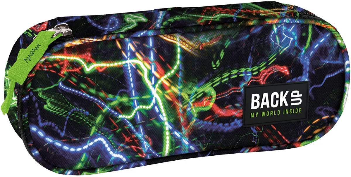 Penar Școlar BackUp A Oval 1 Fermoar Neon