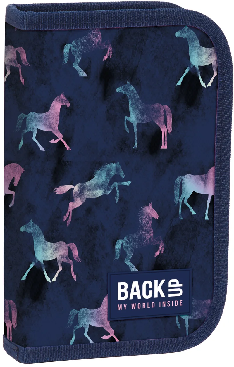 Penar Scolar BackUp Horses 2 Aripi cu Accesorii