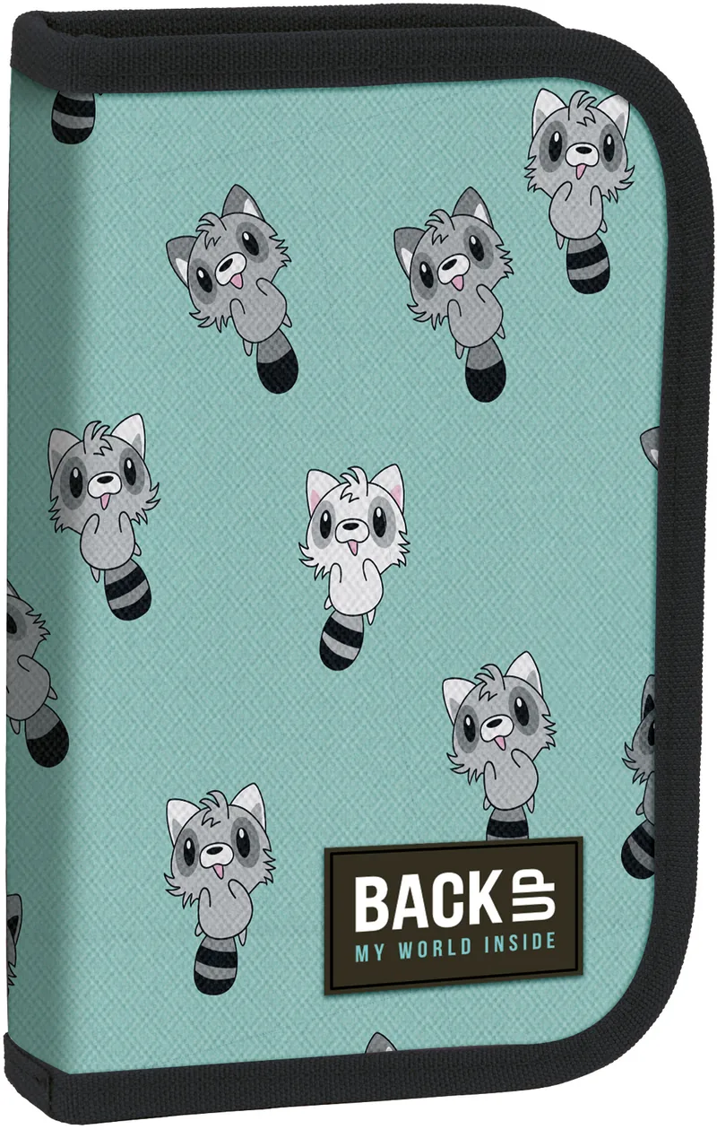 Penar Scolar BackUp Raccoon cu Accesorii
