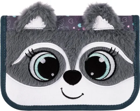 Penar Scolar Bambino Premium Racoon 1 Compartiment cu 2 Aripi