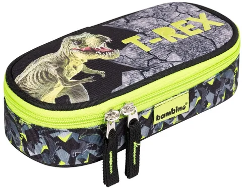 Penar Scolar Bambino Premium T-Rex Oval Cu 1 Fermoar