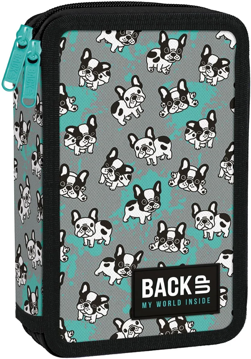 Penar Scolar cu Rechizite BackUp DW Pups 2 Fermoare