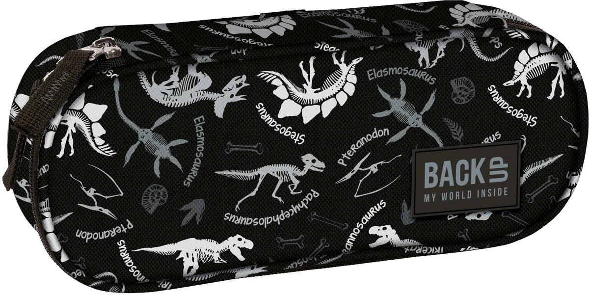 Penar Scolar Derform BackUp Oval Black Dinosaurs