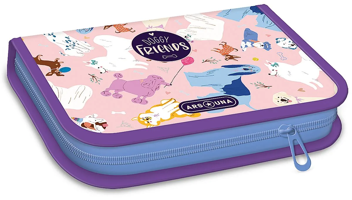 Penar Scolar Echipat Ars Una Doggy Friends 1 Fermoar