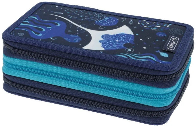Penar Școlar Echipat Herlitz Deep Ocean 3 Fermoare