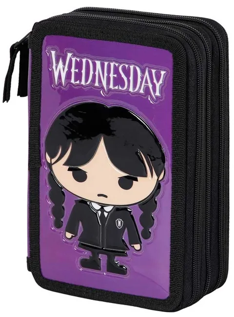 Penar Școlar Echipat Karactermania Wednesday Chibi 3 Fermoare