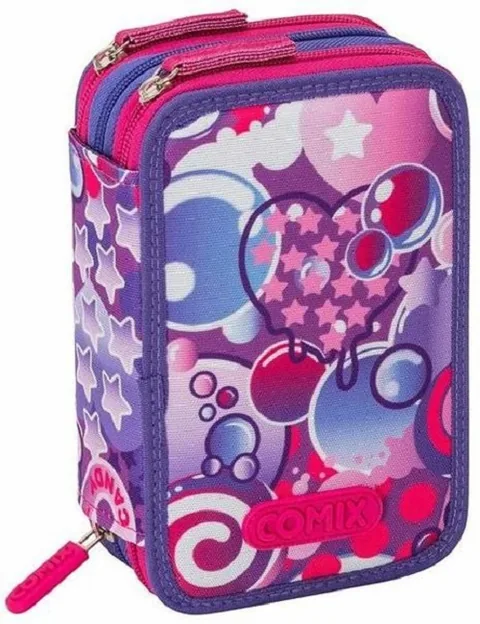 Penar Școlar Echipat Panini Comix Bright Bubbles Girl 3 Fermoare